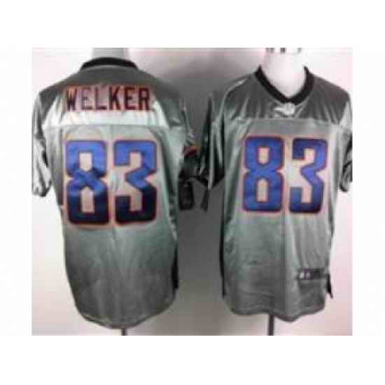 Nike Denver Broncos 83 Wes Welker Grey Elite Shadow NFL Jersey